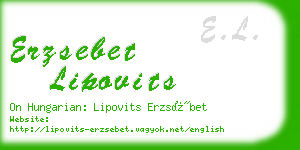 erzsebet lipovits business card